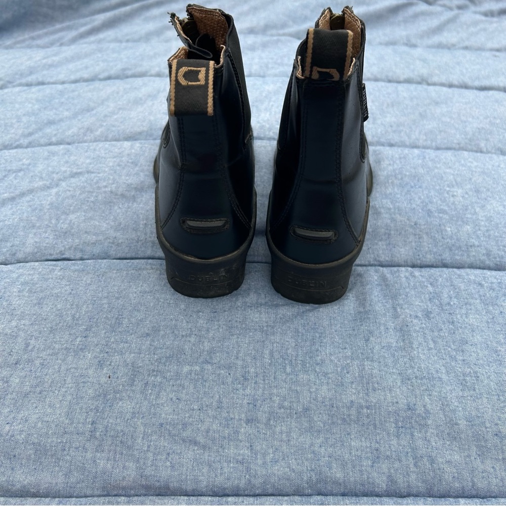 Dublin Altitude Black Leather Zip Paddock Equestrian Boots Size 7 - Picture 10 of 12